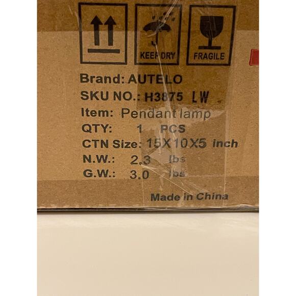 AUTELO 1-Light Pendant Lights - Vintage Pendant Lights Kitchen Island - Picture 5 of 6